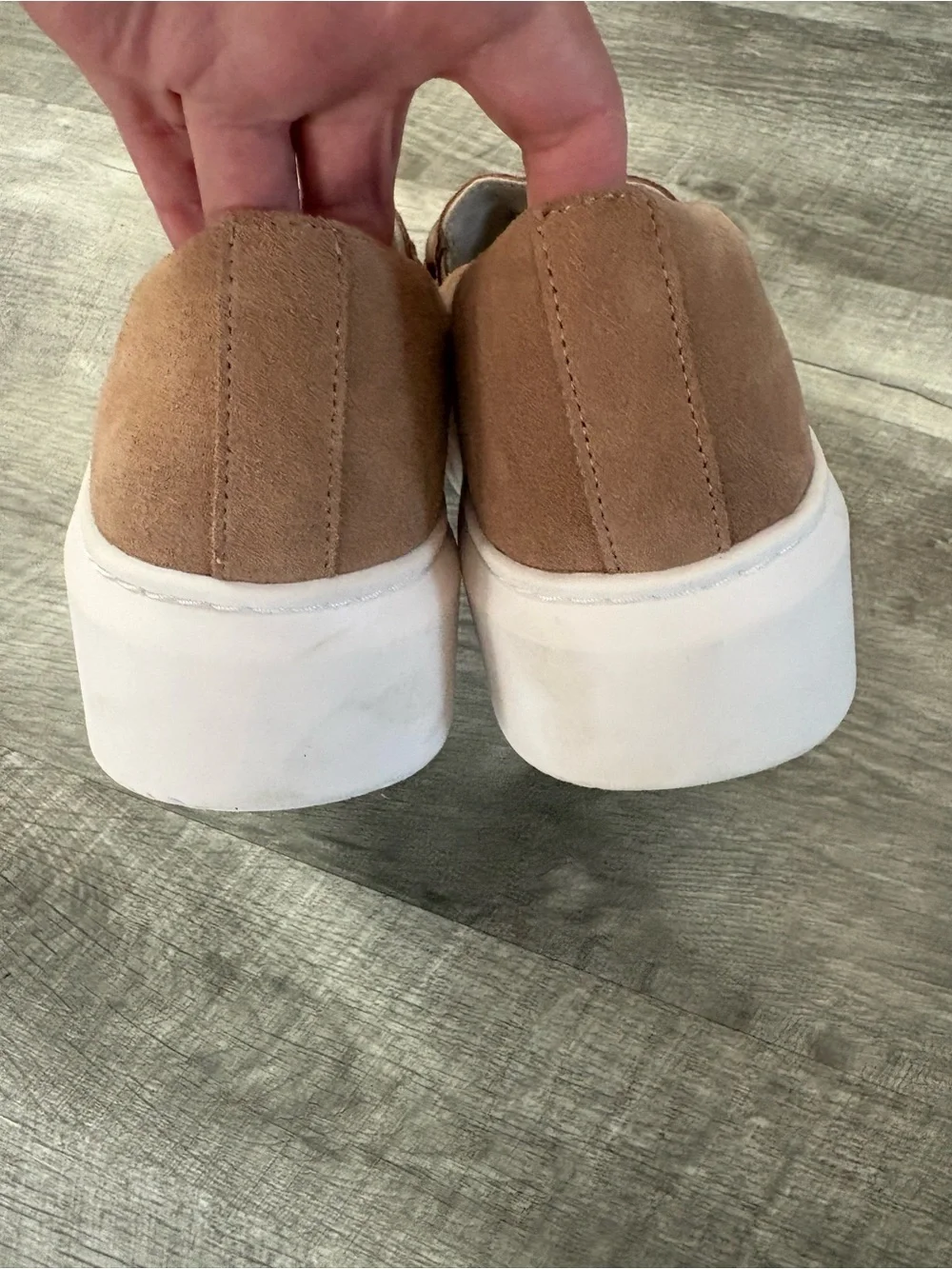 Naturalizer Daphne Platform Slip-on Sneakers Size 8.5 Wide Real Leather